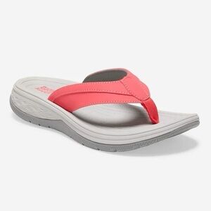 Eddie Bauer Break Point Flip Flops Coral Sandals Summer Comfy Walking Size 7 NWT